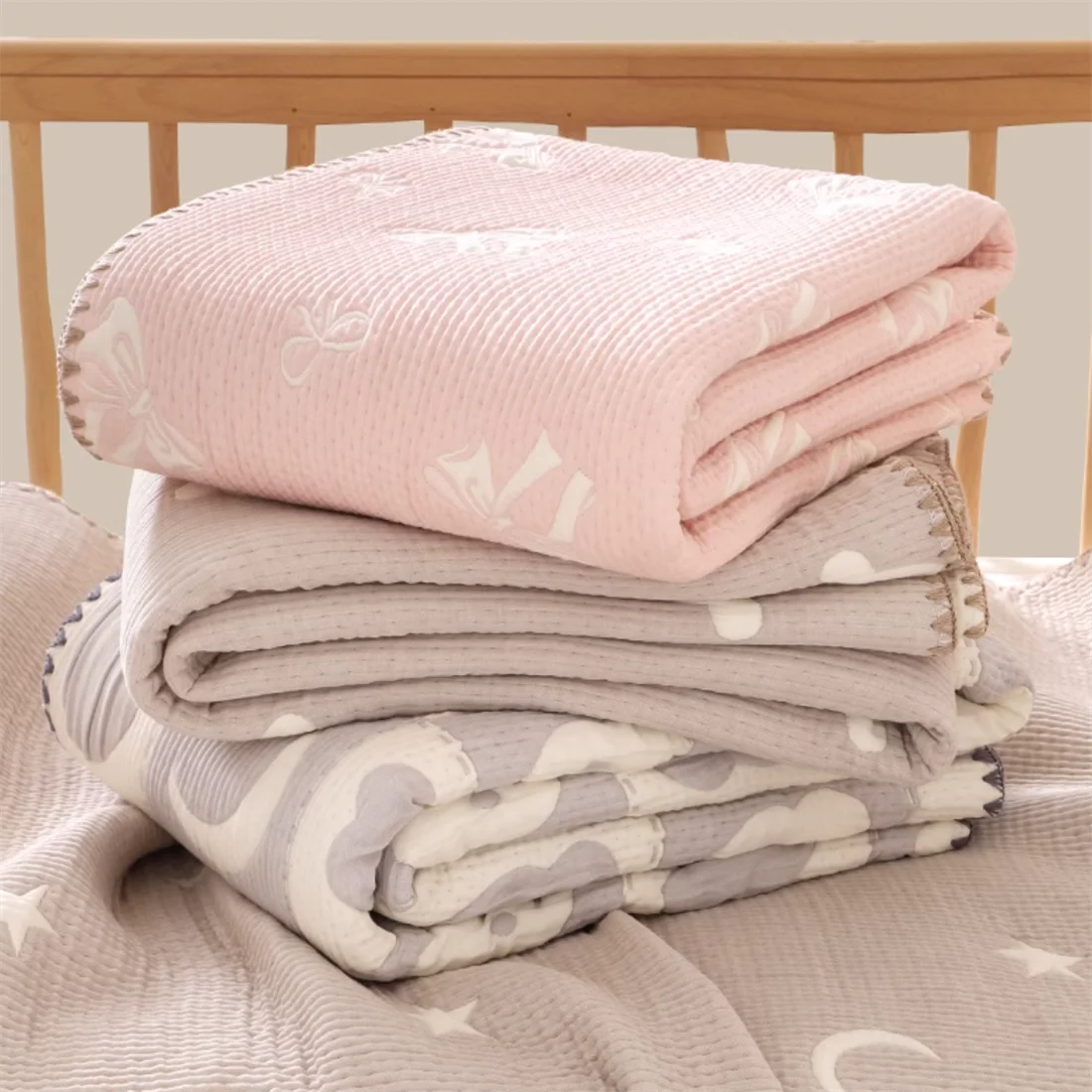 Baby Blanket Newborn Baby Swaddle Wrap Blankets For Boy Girl Cotton Soft Throw Blankets Infant Crib Bedding Quilt Sleeping Cover