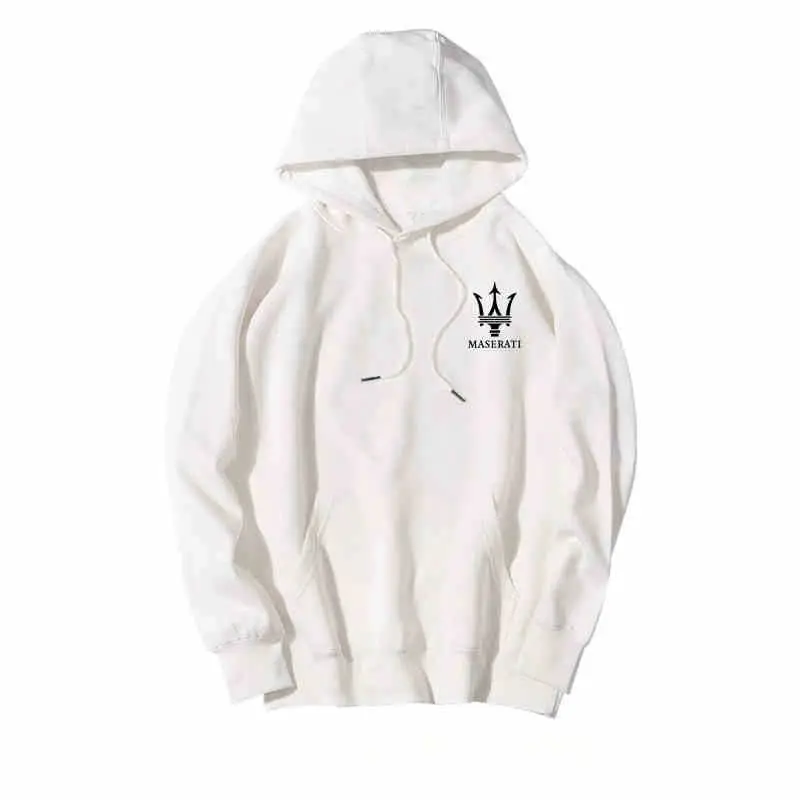 Maserati Car Logo Car Friends Association Autumn and Winter Leisure Cotton Printed Hooded Jumper Men and Women's Fashion Brand