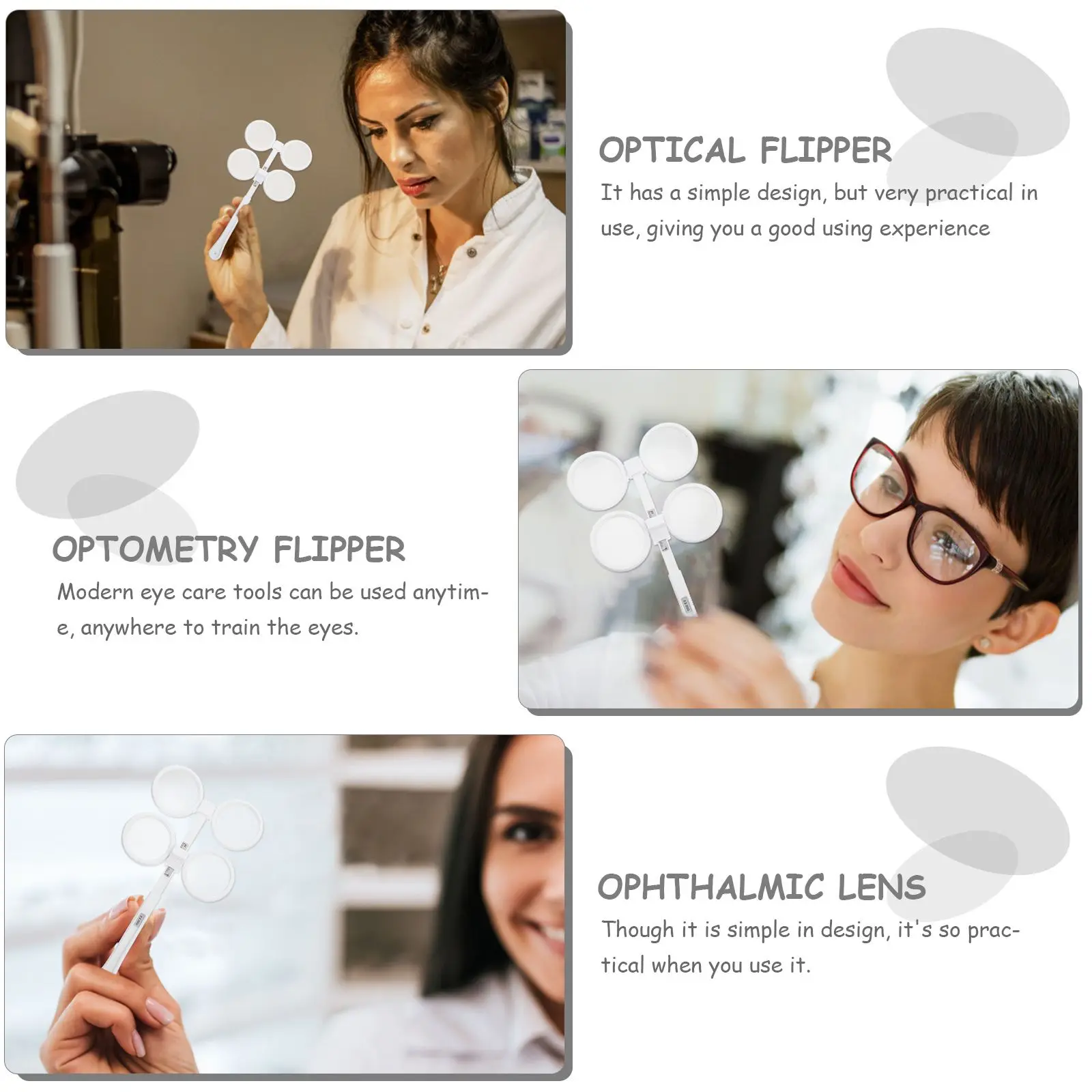 Vision Training Glasses Optometry Flips Plastic Ophthalmic Lens Pocket Flipper Care Tools Modern Practical Teaching