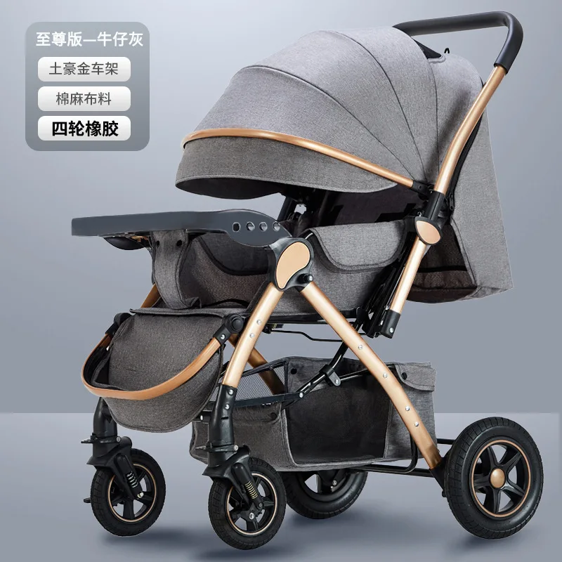 High Quality Factory Directly Sale Bicycle Stroller 3 In 1 Luxury Baby Stroller Pram Pushchair Cocuk Arabasi New Arrived Pram