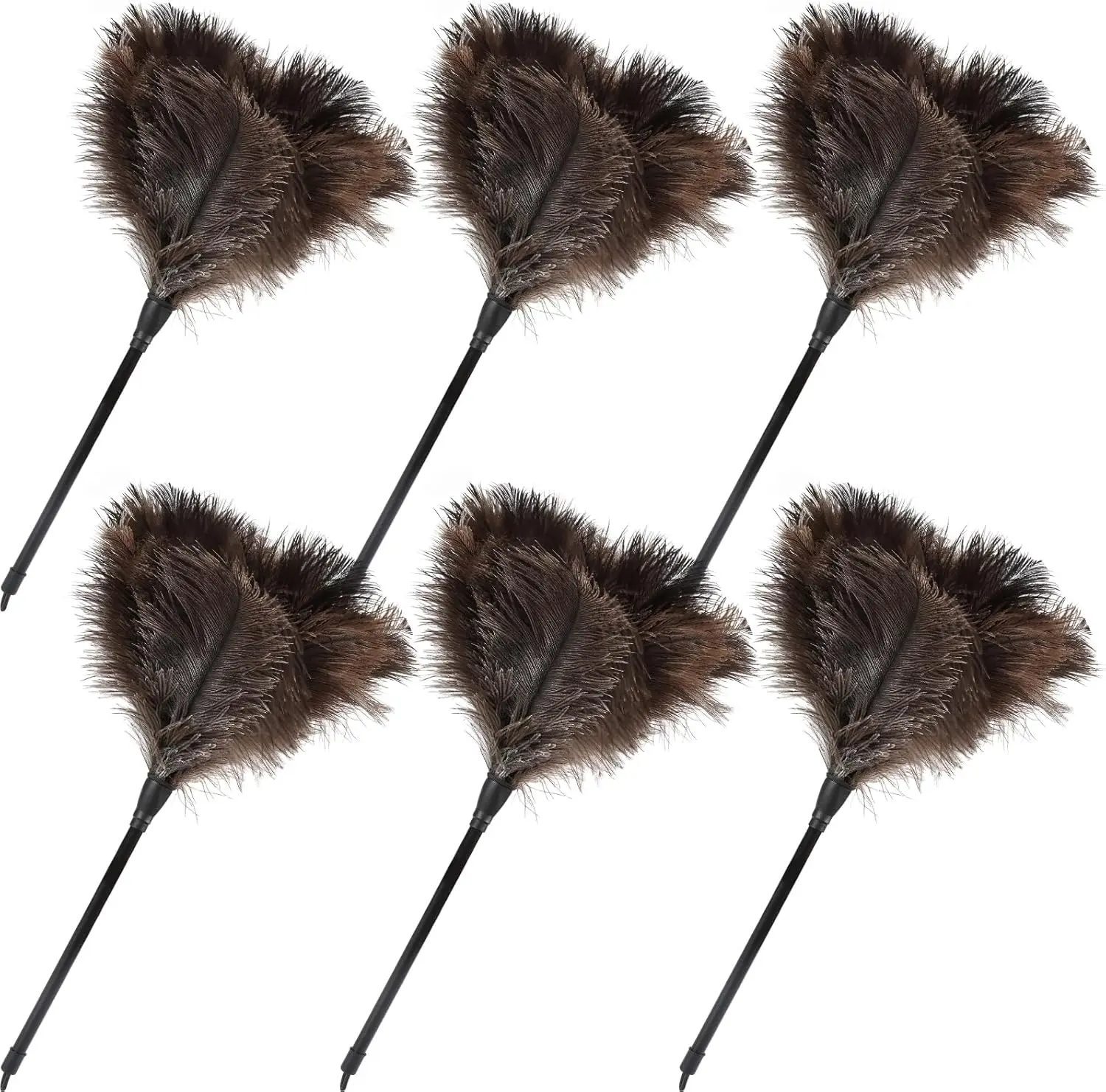 

Ostrich Feather Duster-14.9 Inch Mini Natural Feathers Dusters with Plastic Handle Reusable Handheld