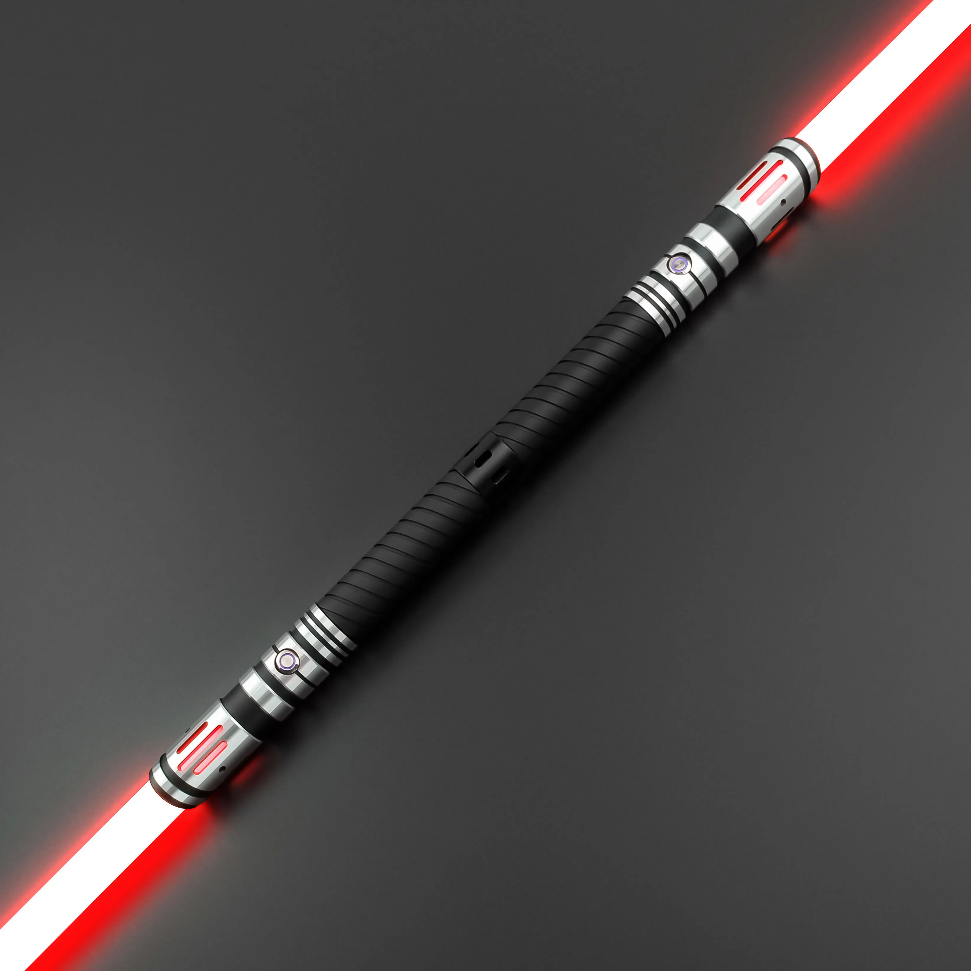 TXQSABER Lightsaber Staff SNV4 픽셀 블래스터 소드(탈착식 헤비 결투 더블 블레이드 금속 힐트 코스프레 완구 듀얼 세이버)