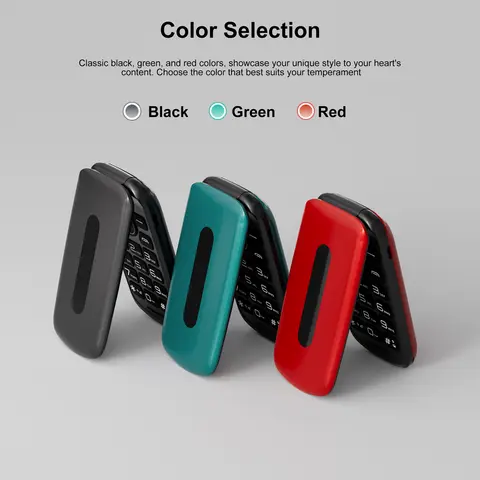 SERVO F4 Mobiltelefon med fällbar knapp 2 SIM-kort standby snabbval samtalsinspelning ficklampa vibration svartlista 2G GSM hopfällbar mobiltelefon 8 best sales telefon med knappar - №3