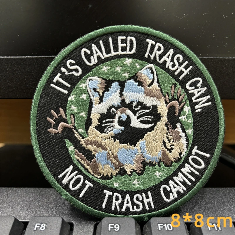 Parche bordado táctico koala lobo ratón con velcro para mochila - imagen 3