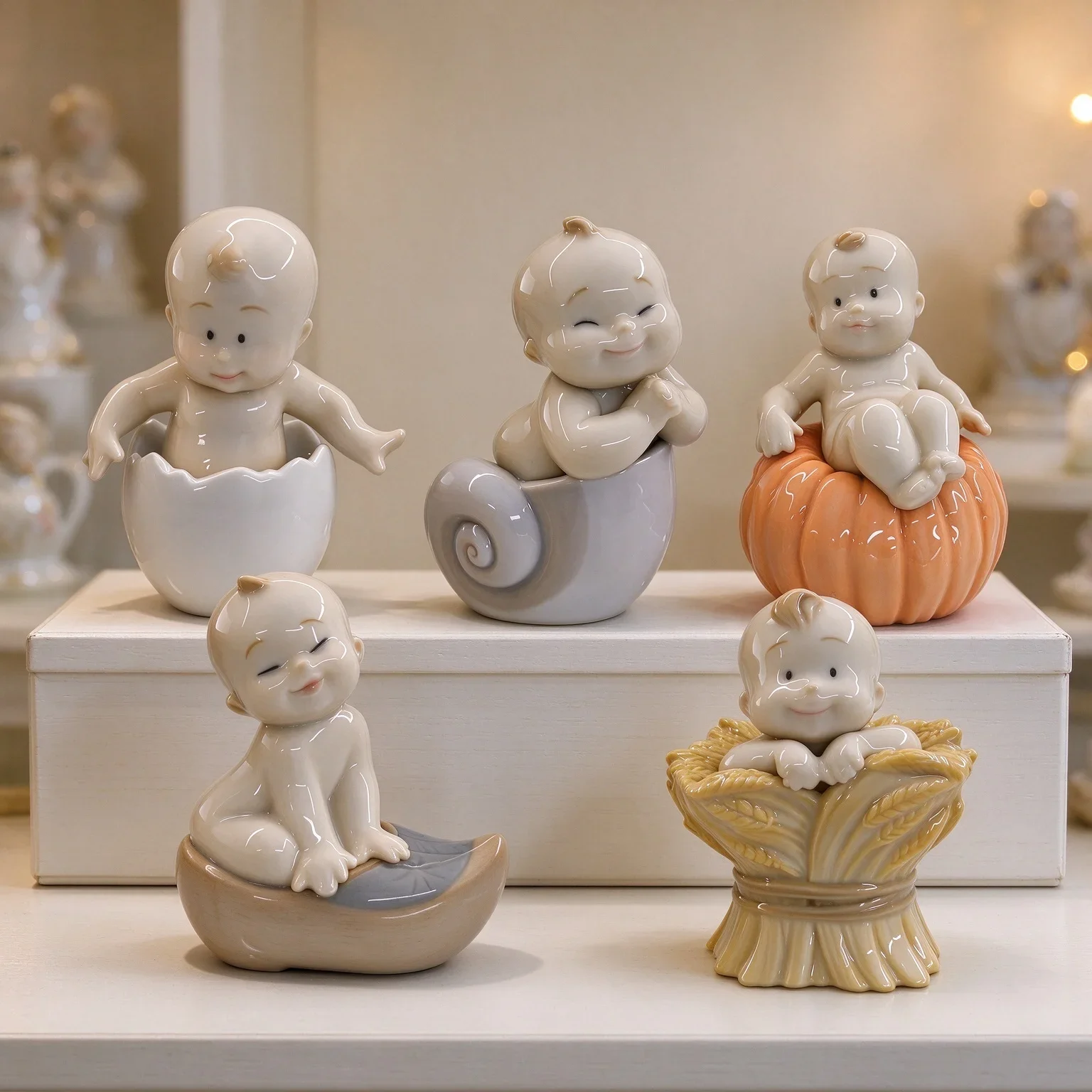 Where Do Babies Come From NAO by Lladró Handmade Porcelain Angel Spain Retired Discontinued Collectible H9cm
