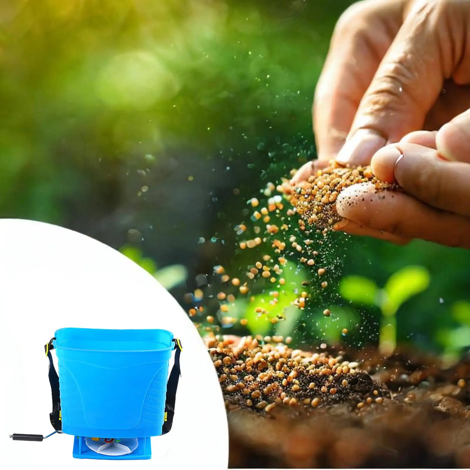 

Ручной разбрасыватель семян Удобрение 20 л Ручной удобный Профессиональный равномерный разбрасыватель Экономия труда Удобный ручной разбрасыватель