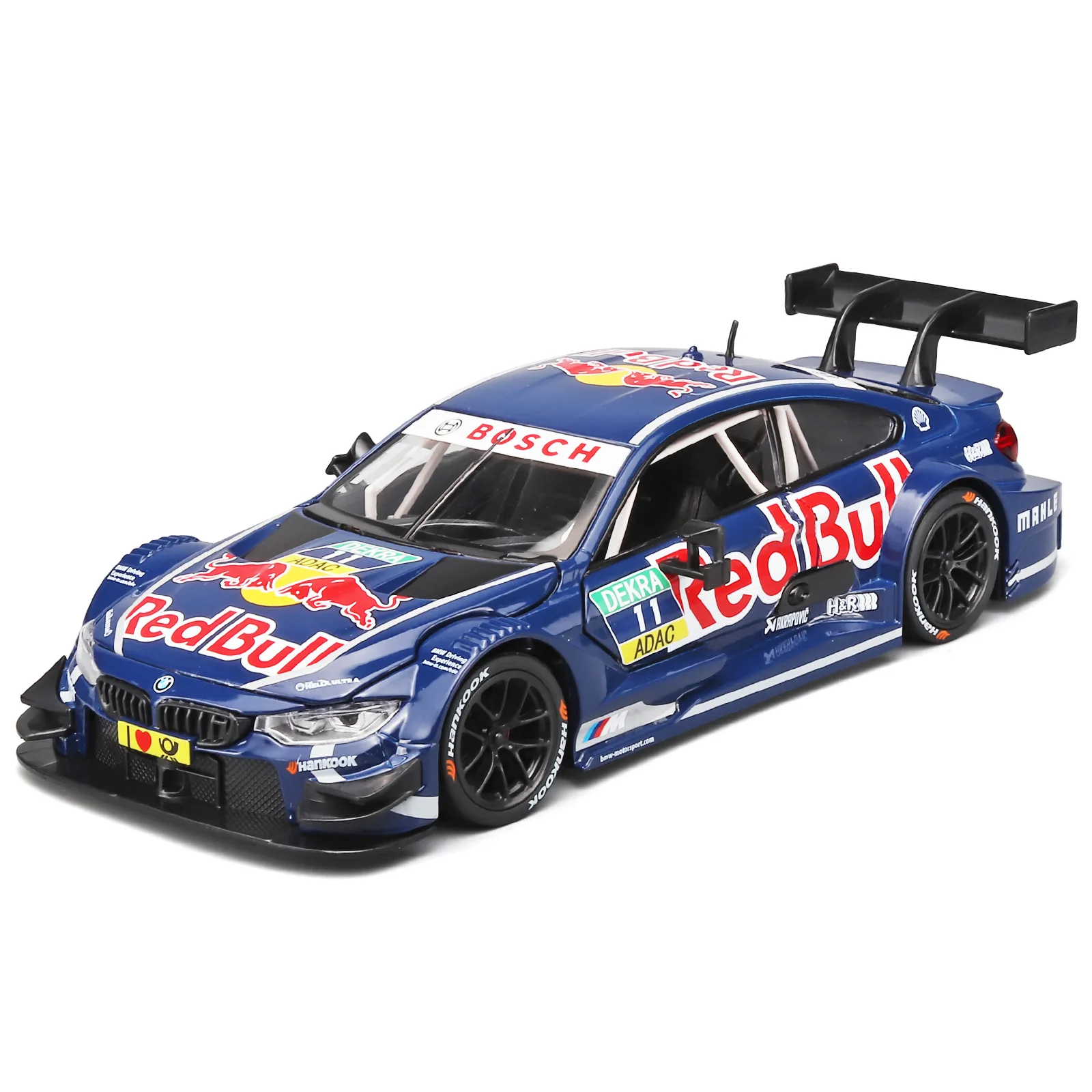 1-24-m4-レッドブル共同ブランド合金スポーツカーモデルダイキャストメタルレーシングカー車両モデルサウンドとライト男の子のおもちゃギフト