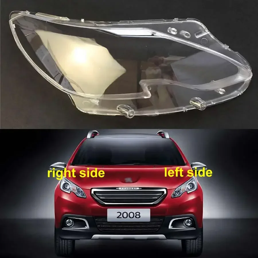 

Прозрачный Абажур для фар Peugeot 2008 2014-2018, чехол для фары, сменные оригинальные линзы из оргстекла