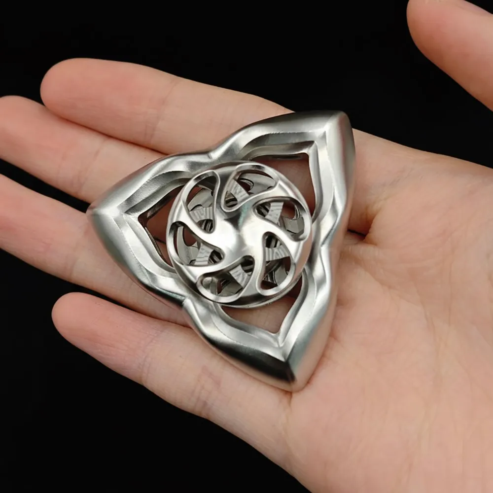 Bright Blood EDC Mirage Air Fidget Spinner a tre pale Fidget Toys per adulti Accessori da scrivania Giocattolo Fidget in metallo