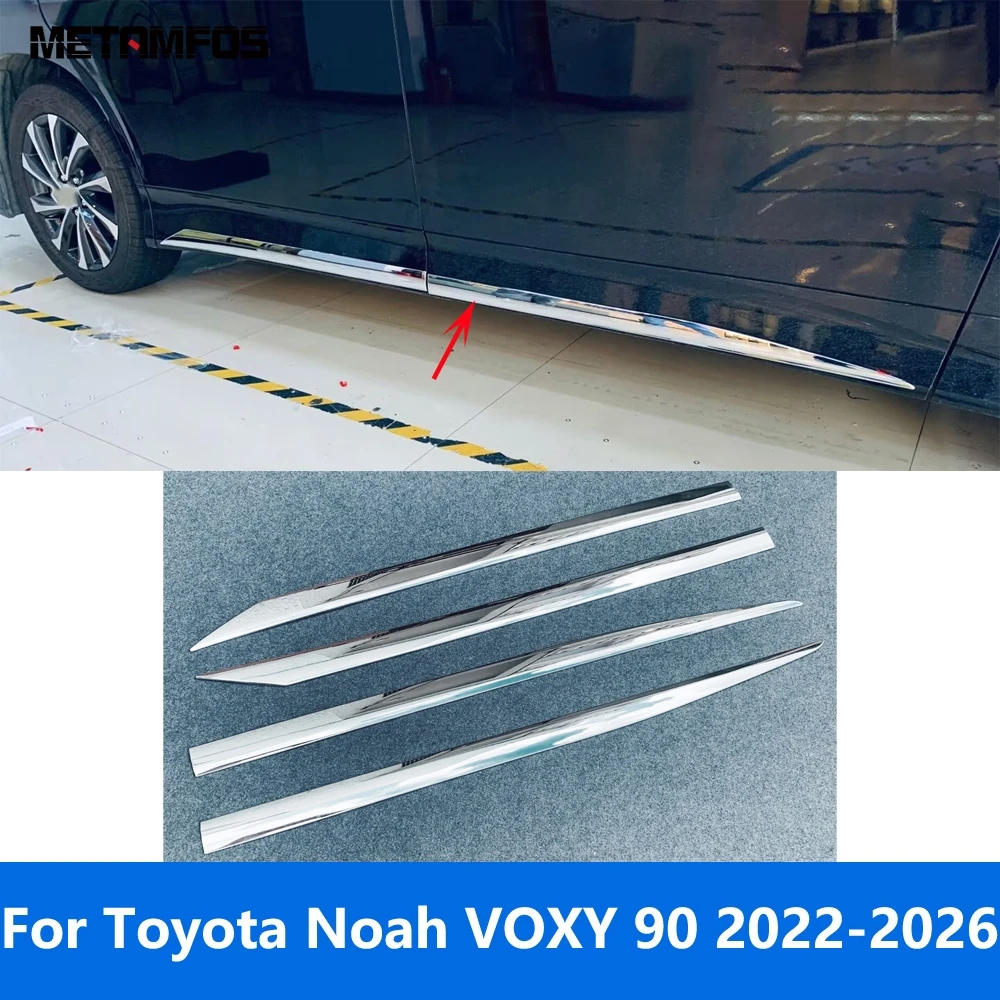 

For Toyota Noah VOXY 90 Series 2022 2023 2024 2025 2026 Chrome Door Side Line Strip Body Skirt Molding Trim Exterior Accessories