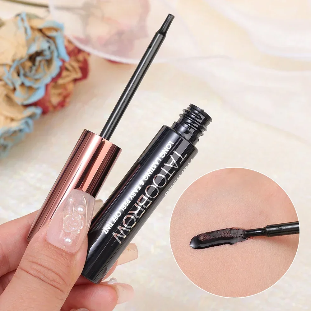 Waterproof Peel Off Dye Eyebrow Cream Makeup Semi-Permanent Sweatproof Long Lasting Tattoo Tint Tearing Eyebrows Gel Cosmetics