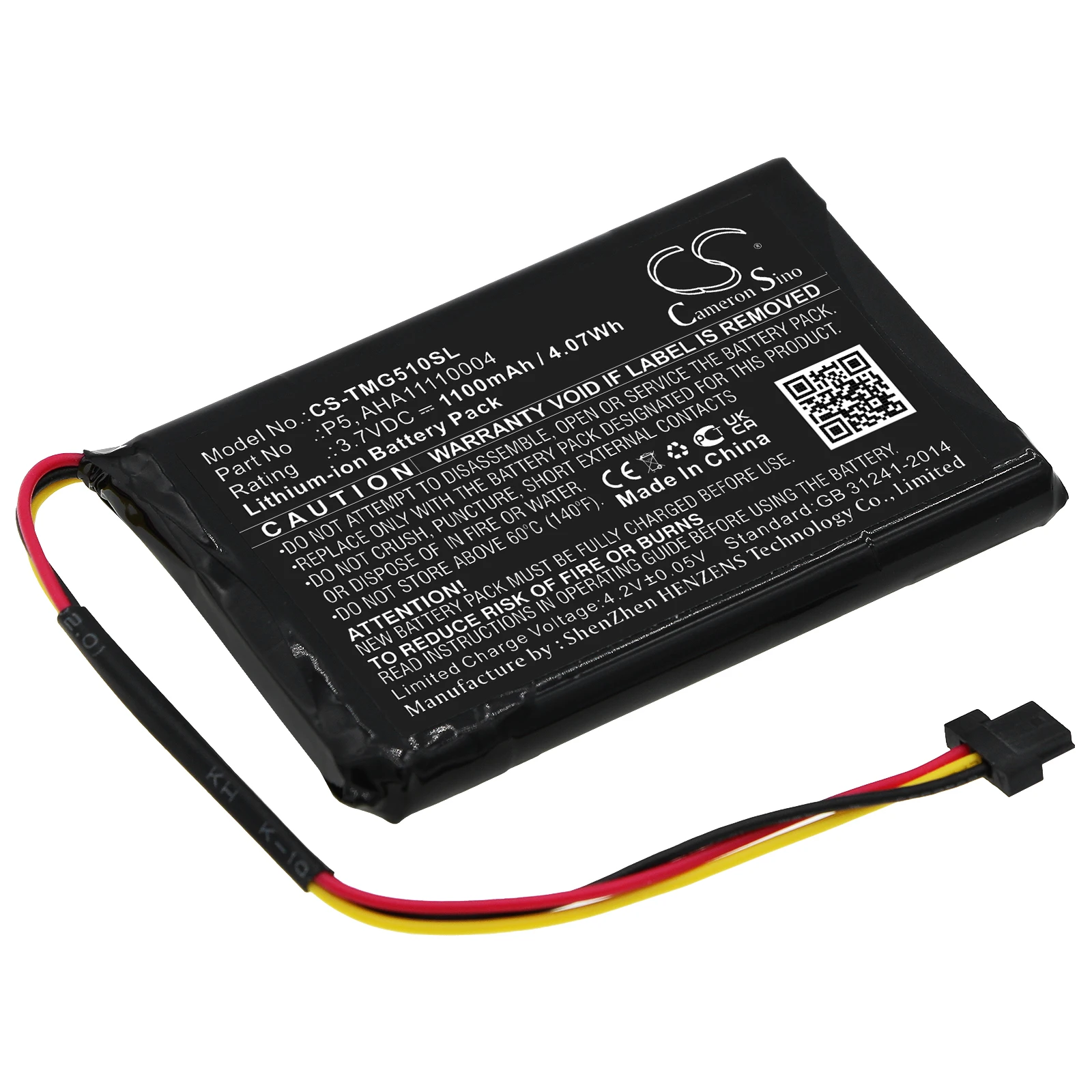 Cameron Sino 1100mAh GPS, Navigator Battery AHA11110004, P5, P6 for TomTom 4FA50, Go 510, Go 520, Go 520 WIFI
