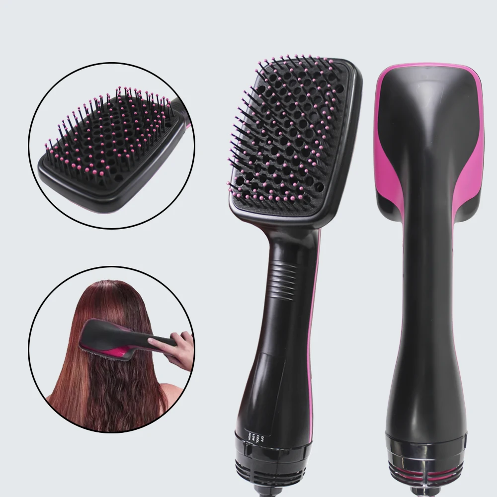 Offre spéciale une étape peigne à cheveux Ion négatif sèche-cheveux brosse friser droite humide et sec bigoudi peigne à Air chau
