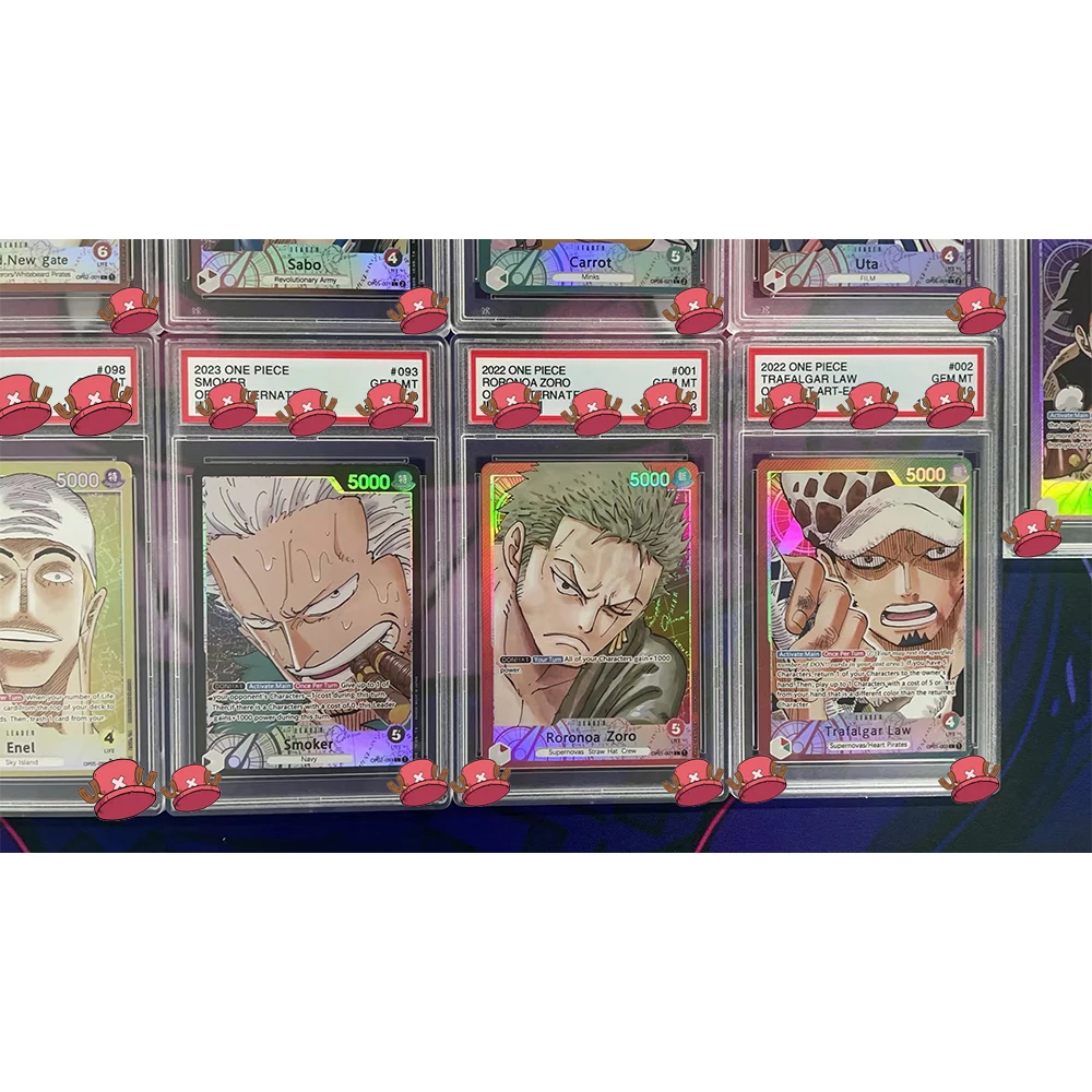 OPCG Graded Card GEM MT 10Points Collection Card OP05 OP06 OP01 OP08 ALTERNATE ART Monkey D Luffy Roronoa Zoro Color Flash Cards