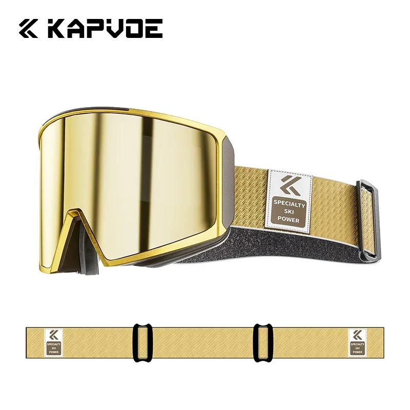 

KAPVOE Anti-Fog Ski Goggles Motorcycle Goggles Winter Snowboard Skiing Glasses Outdoor Sport Windproof Ski Mask Off Road Goggles