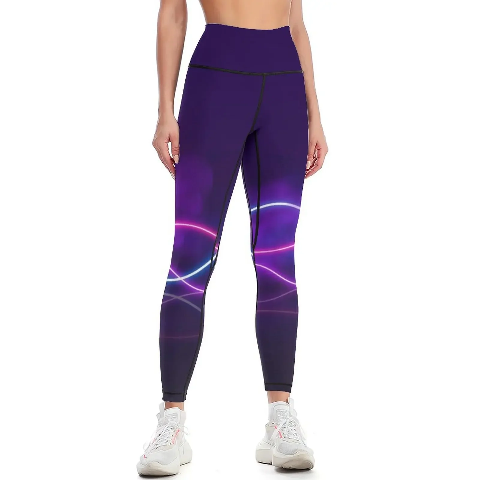 

Abstract Ultraviolet Neon Lights Leggings Fitness's gym clothes Women sports gym top gym's sportswear Womens Leggings