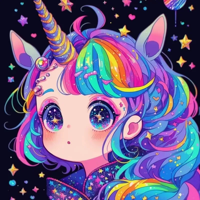 Colorful Cute Anime Maiden Jigsaw Puzzles 500PCS/1024 PCS Wall Decor for Living Room Bedroom Perfect Gift No Frame