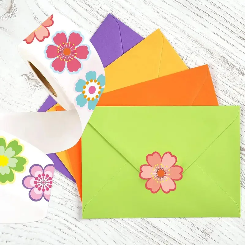Colourful Butterfly and Floral Stickers - 500-Piece Butterfly and Flower Set Ideal for Gift Labels and Party Decorations