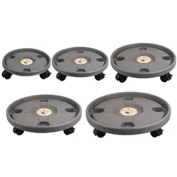 Universal Flower Pot Wheels Round Plastic Tray Plant Rack Tray Round Rolling Wheeled Flower Pot Tray Rolling Potted Plant Stand