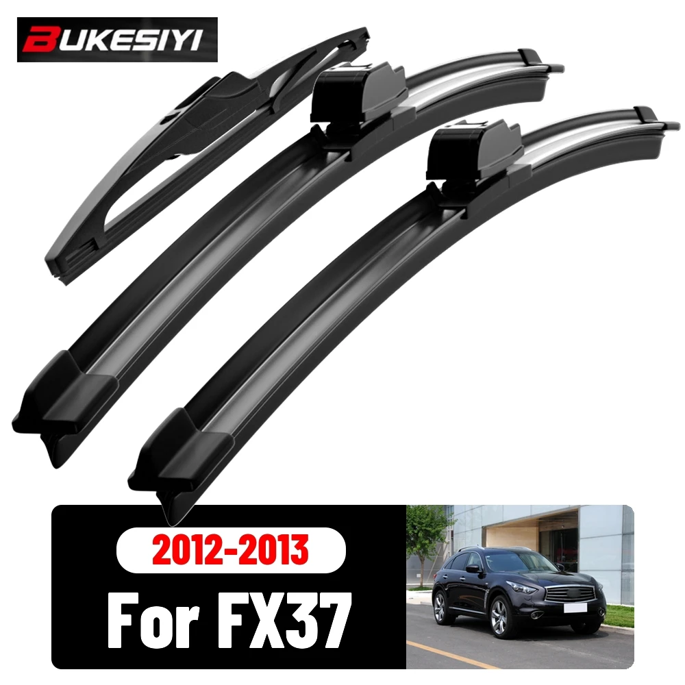 Ensemble d'essuie-glaces avant et arrière pour Infiniti FX37 2012-2013 2012 2013 Accessoires d'essuie-glaces silencieux 24"19"14"