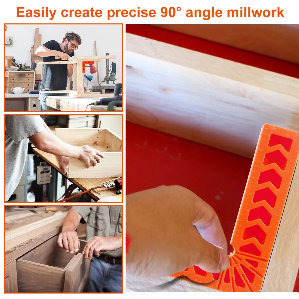 90 درجة تحديد المواقع المشابك المربعات الزاوية اليمنى كليب L-نوع الزاوية المشبك البلاستيك المحمولة النجارة نجار لقط أداة #5