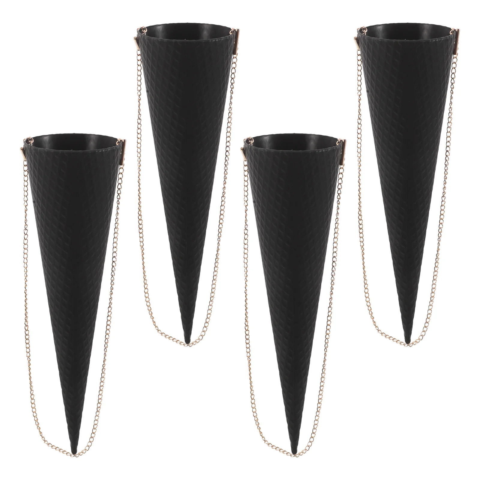 

4pcs Ice Cream Cone Flower Boxes Stylish Waterproof Bouquet Packaging For Weddings Valentine'S Day Birthdays Diy Floral