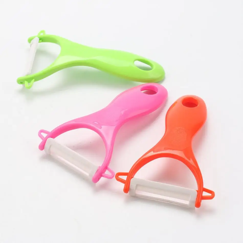 New 2 Pcs Vegetable Fruit Ceramic Peeler Cooking Tools Potato Peelers Ceramic Peeler (Color Random)