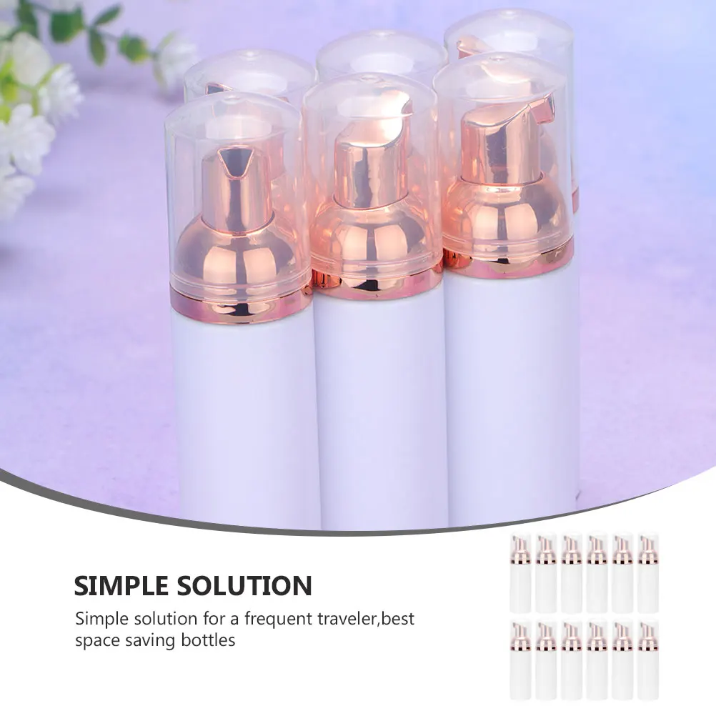 

12pcs 30Ml Empty Facial Cleanser Foaming Bottles Travel Portable Dispenser Reusable Leakproof Shampoo Conditioner Body Wash