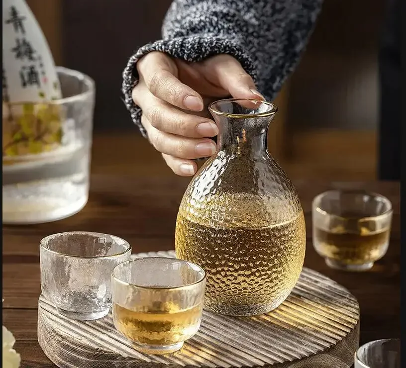 Ensemble de saké japonais en verre Transparent, chauffe-vin, tasse Shochu coréenne, bouilloire Tequila, whisky, maison, petit