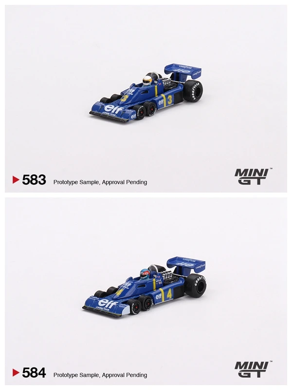 Mini GT 1:64 583 584 F1 Tyrrell P34 in Lega: Un Modello da Collezione per Appassionati di Automobilismo Storico