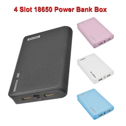 USB 4*18650 Power Bank Battery Box per caricabatterie per cellulare fai da te Shell 18650 custodia per batteria supporto 4 Slot senza batteria