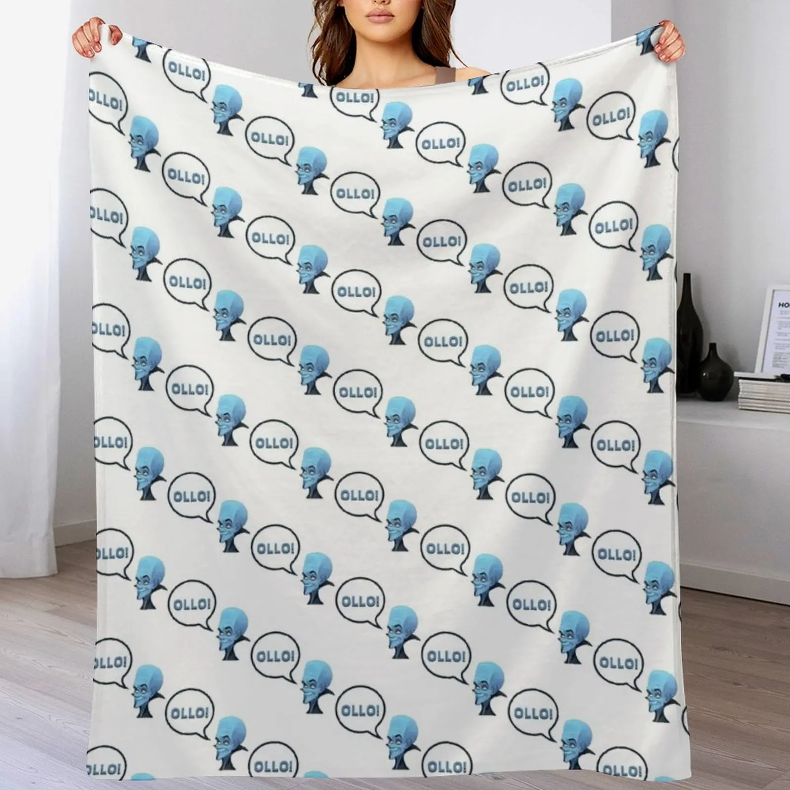 Megamind Throw Blanket Plaid on the sofa Moving Winter beds Blankets