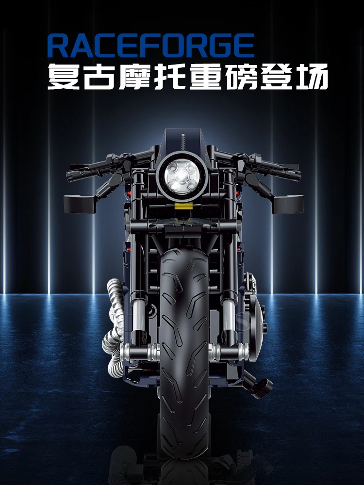 1:8 Scale Motorcycle Building Blocks Set Static Model, 562 PCS technical  Bike Kit for Adults, Collectible Motorcycle