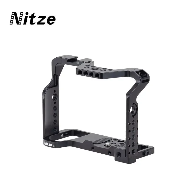 

Nitze S5 II Camera Cage for Panasonic LUMIX S5 II Built-in Top and Side NATO Rails, Cold Shoe and Arca Swiss Quick Release Plat