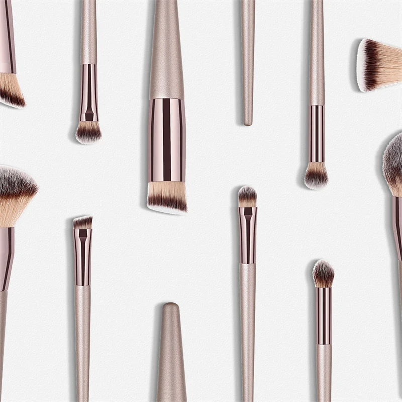 10-Piece Soft-Bristled Makeup Brush Set-Powder Blush Foundation Eyeshadow Concealer And Eyebrow Travel Kit