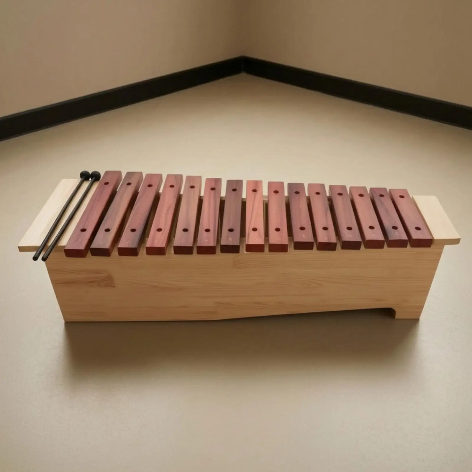 Traditional Wood Xylophone for Kids Percussion Instrument with Mallets and Tone Plates