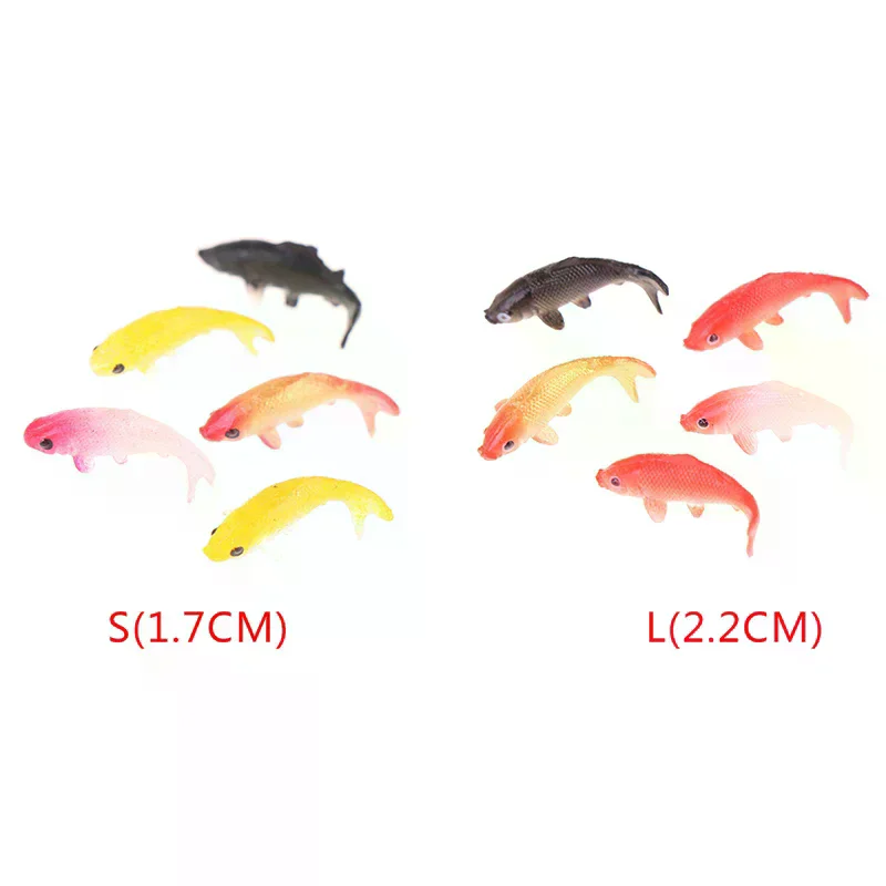 5 قطعة دمية مصغرة نموذج الأسماك الكارب محاكاة الحيوانات للأطفال اللعب DIY بها بنفسك ديكور ذهبية التماثيل ديكور المنزل #2