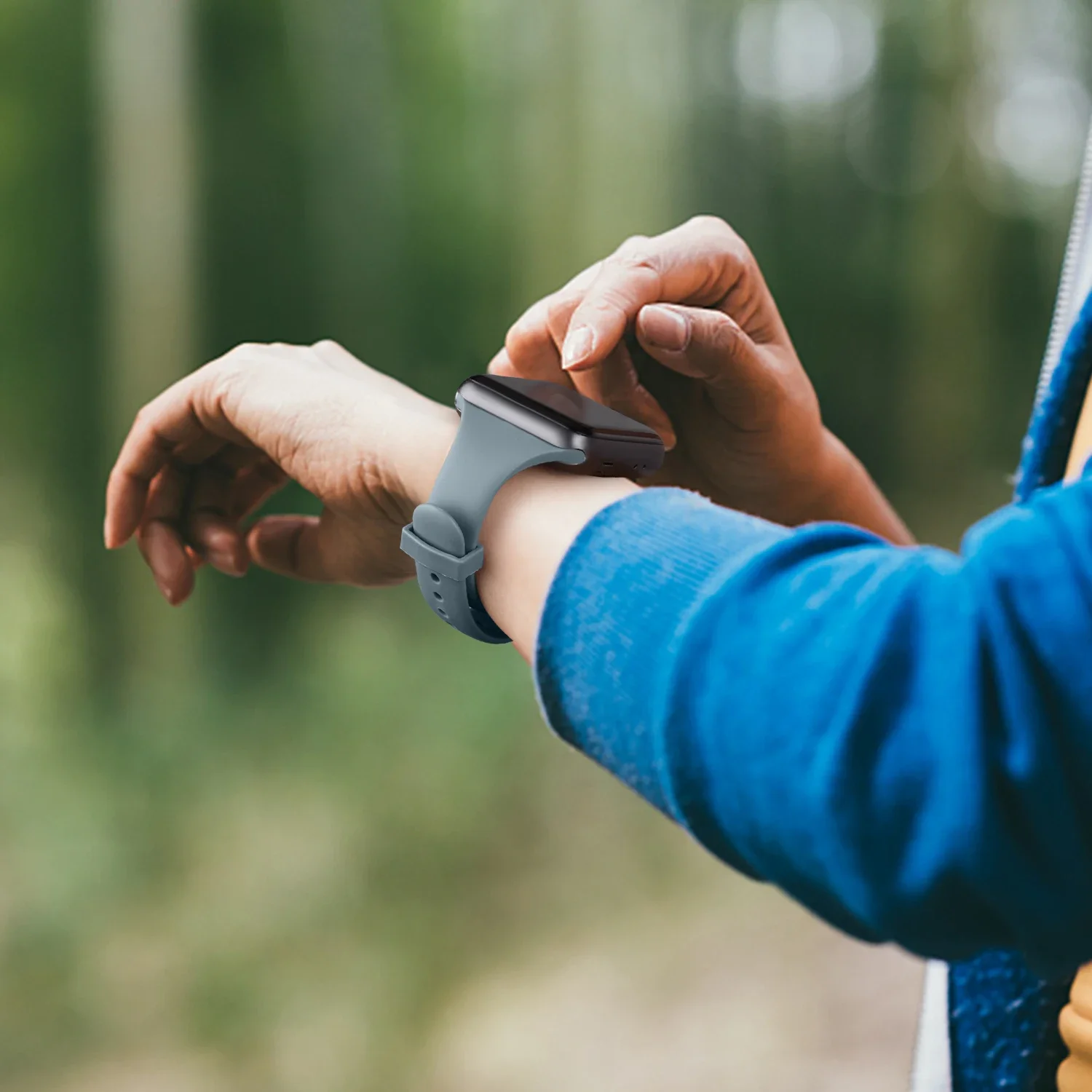 Bracelet de montre en silicone fin pour Apple Watch, 8, 7, 6, 5, 4, 3, SE, Bracelet Ultra, 49mm, 45mm, 41mm, 40mm, 44mm, 38mm, 42mm