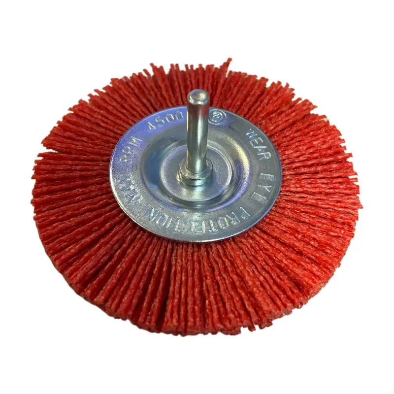 120Pcs 4Inch 80 Grit Nylon Filament Abrasive Wire Brush Wheel with 1/4 Inch Round Shank, for of Rust//Paint