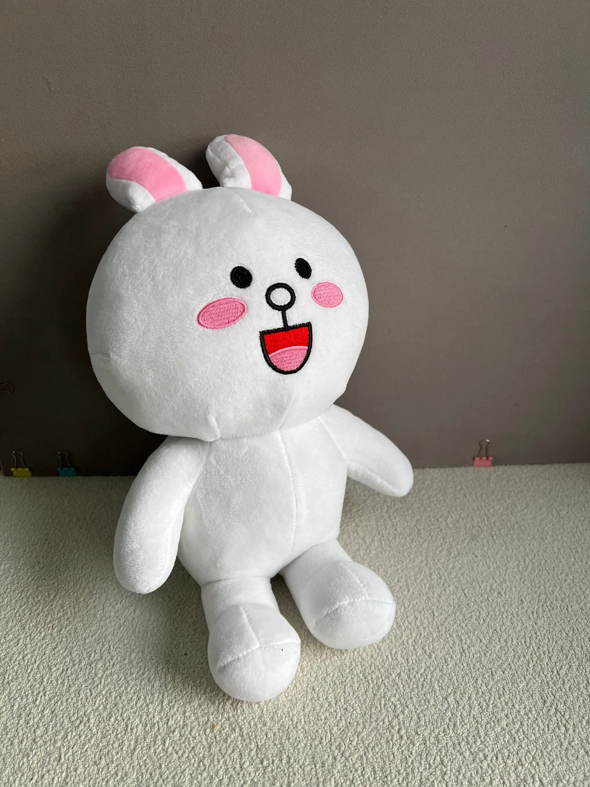 Kawaii Line Friends القطيفة الدب البني كوني أرنب ألعاب من نسيج مخملي Kawaii غرفة الديكور خط الأصدقاء الدب البني ألعاب من نسيج مخملي فتاة هدية