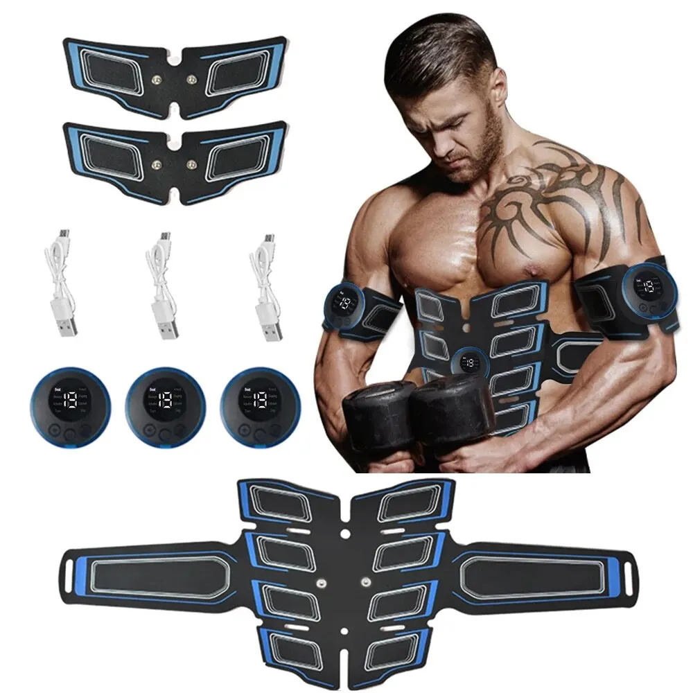 USB Rechargeable Abdominal Muscle Trainer Portable Abdominal Muscle Massager Electronic Training Belt Exercise Fitness Equipment