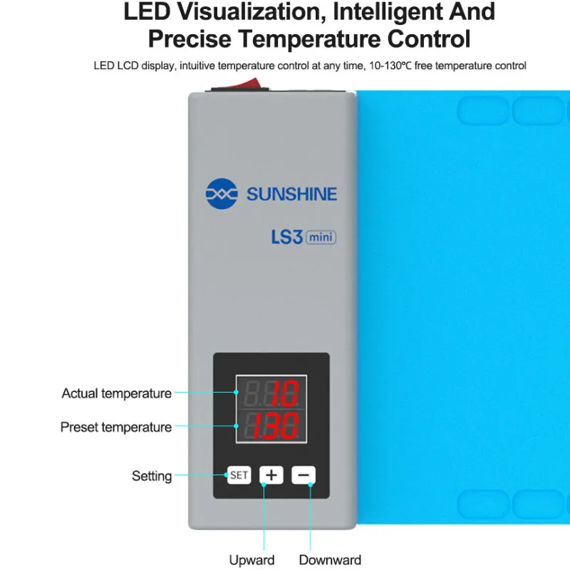 SUNSHINE LS3 Mini Portable LCD Screen Remover for Mobile Phones and Tablet Below 10.5 inch with Intelligent Temperature Control