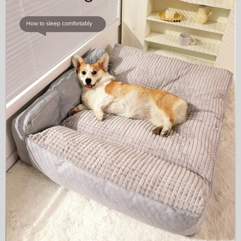 

Pet Bed Winter Warm Large Dog Mat Removable and Washable Cat Mat Bed Sofa Small and Medium-Sized Dogs Puppy Supplies Accessories