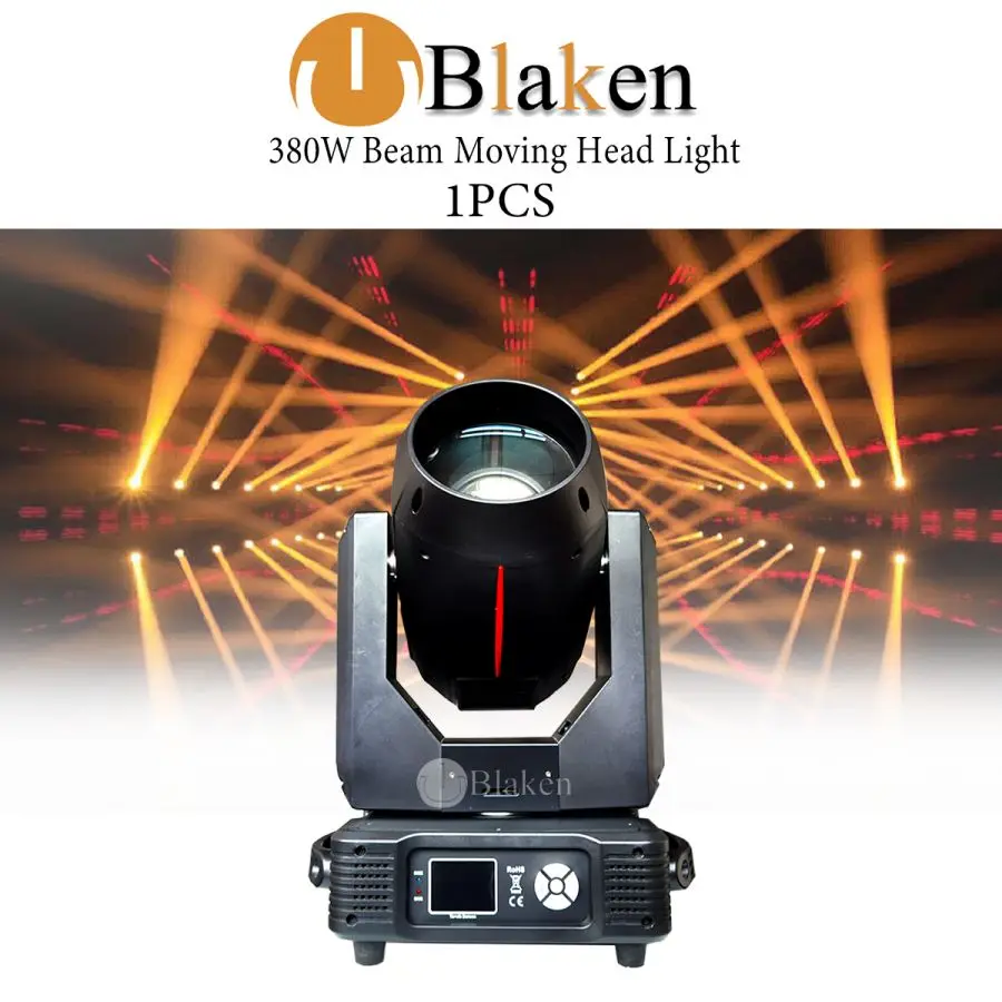 

No Tax 1Pcs 380W Beam Moving Head Light 20R Rainbow Prism Indoor Led Par Light Dmx512 Control For Dj Disco Bar Stages Lights