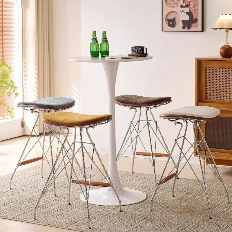 Bar chair creative retro wrought iron saddle bar stool backless island table home high chair