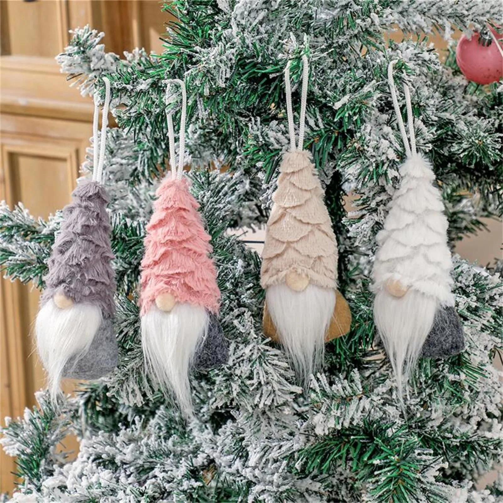 Christmas Decorations 2023 Cute Gnome Faceless Dwarf Doll Xmas Tree Pendant Hanging Ornaments Decorations For Home Kids Gift #M