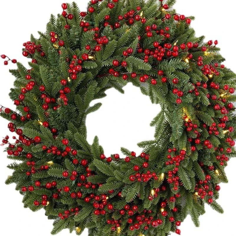 

Christmas wreath 50/60/80 CM door hanging rattan ring 2.7 meters rattan Christmas tree window Christmas decoration supplies