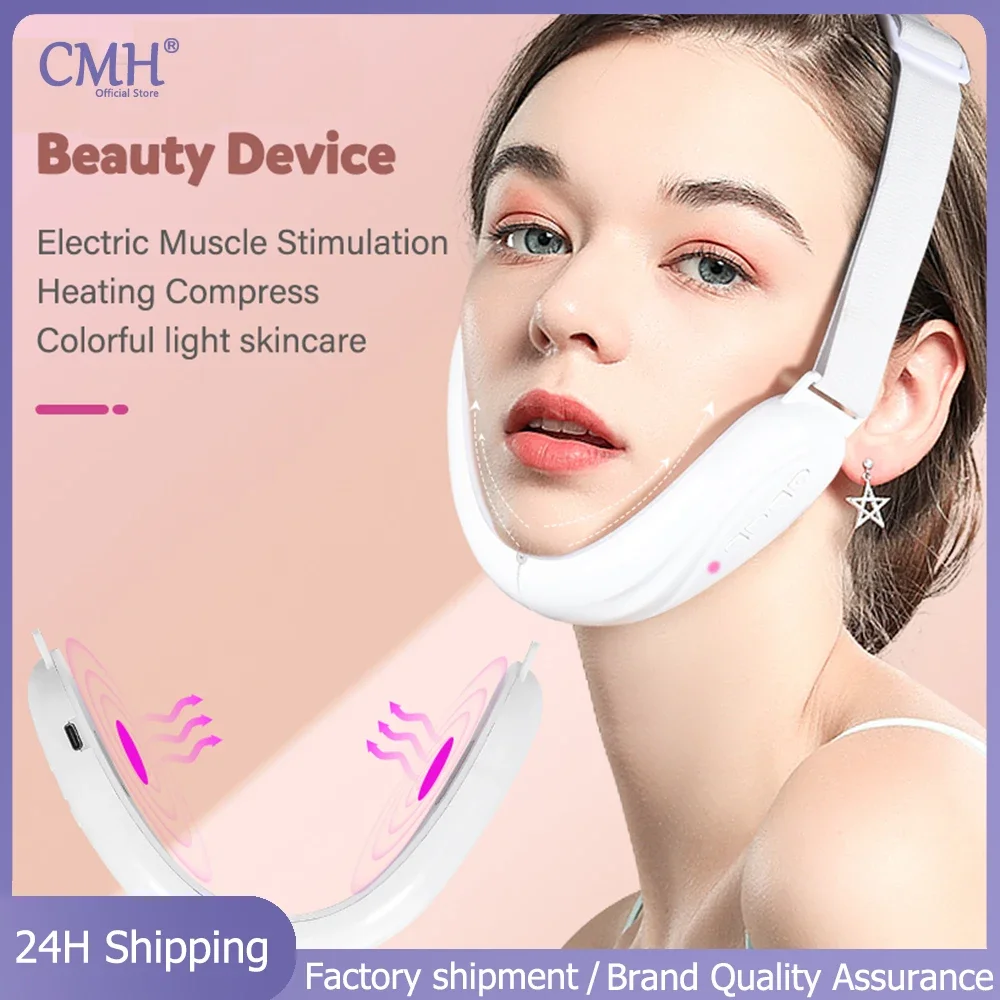 Masajeador Facial portátil CMH V-Line, reductor de barbilla doble recargable, instrumento Facial de belleza para cara más delgada