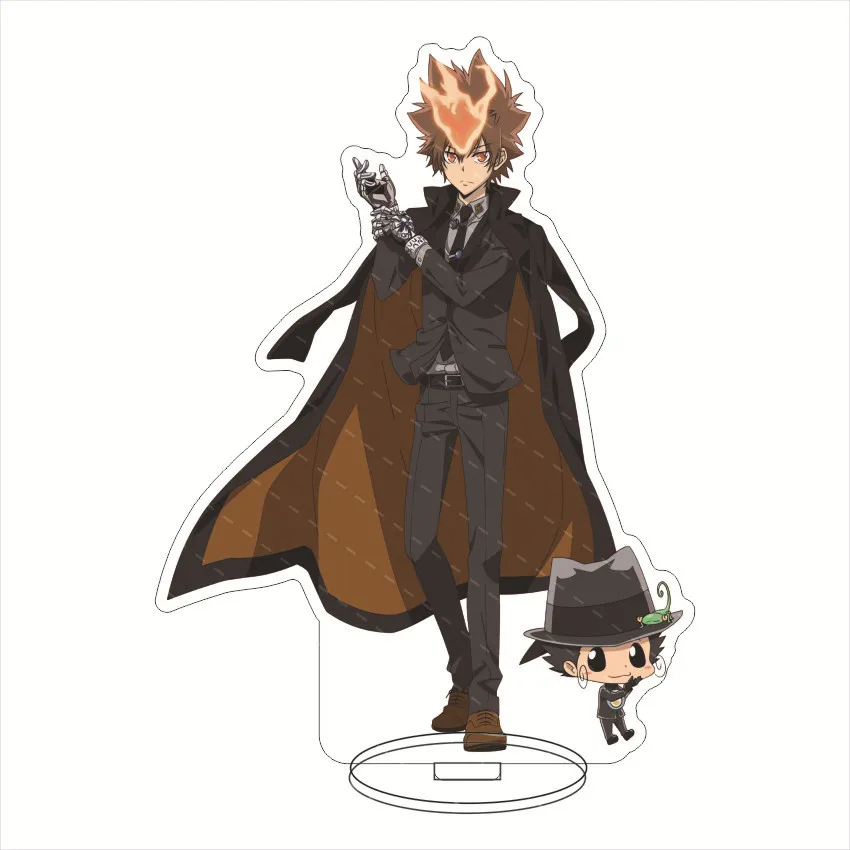 Anime Katekyo Hitman Reborn Acrylic Stand Model Figures Sawada Tsunayoshi Gokudera Hayato Cosplay Desk Decor Model Props Gifts