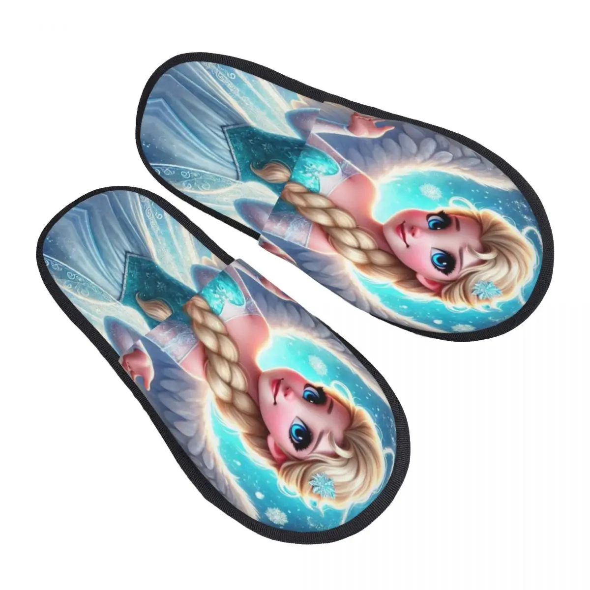 

Изготовленные на заказ тапочки для гостей «Холодное сердце» с изображением Эльзы для спа-женщин, домашние тапочки